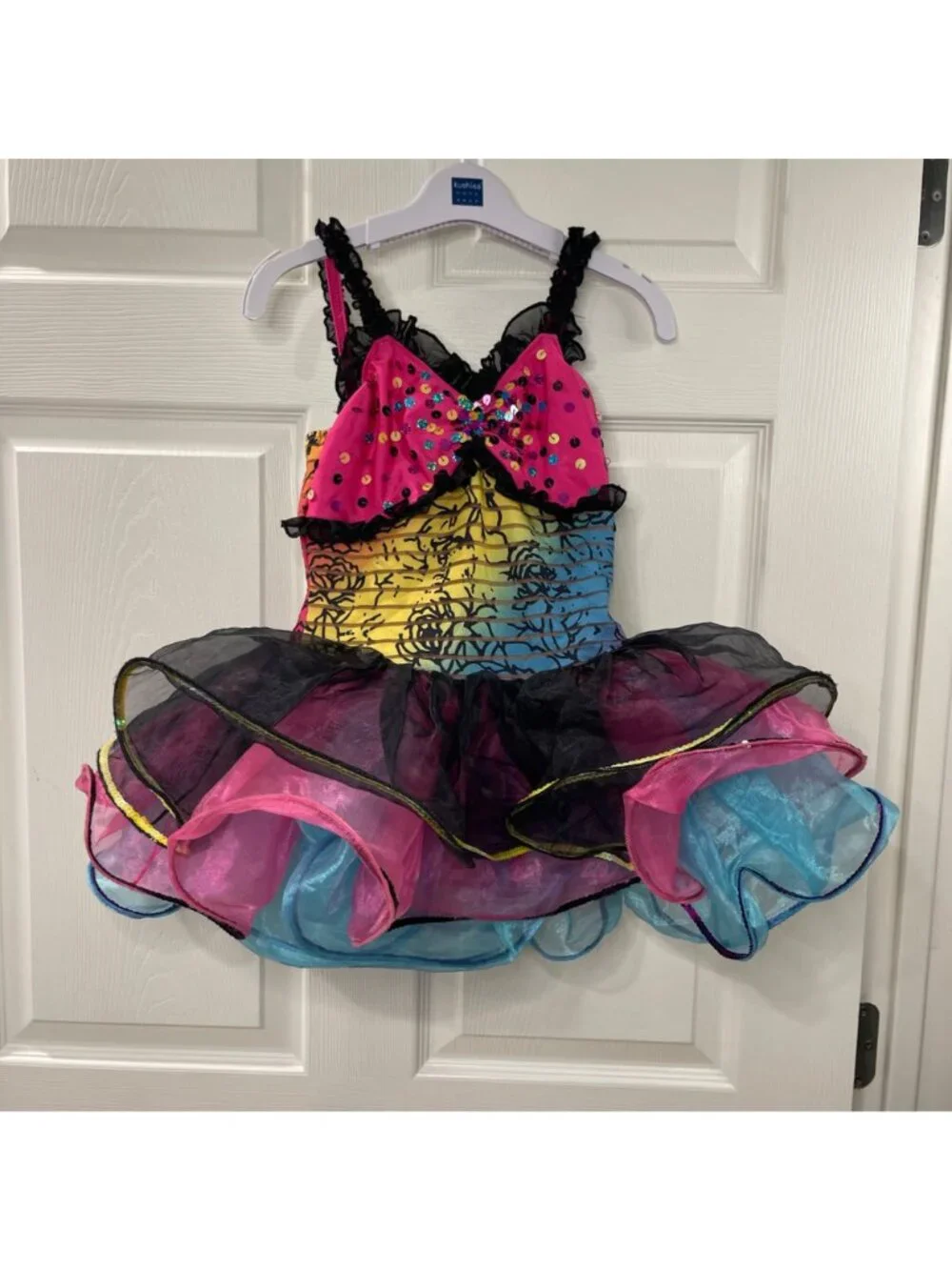 Art Stone Tutu Dance Costume‎ Girls Size LC Floral Ballet Leotard Recital Outfit
